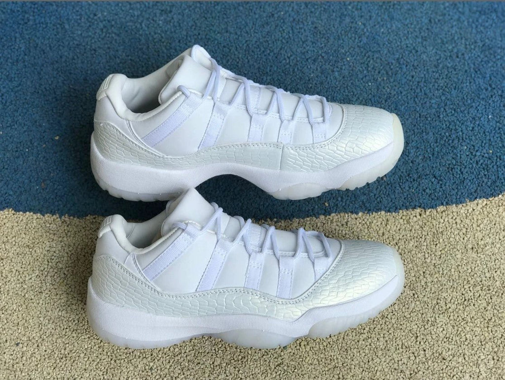 Air Jordan 11 Retro Low Heiress Pure Platinum Shoes Sneakers by Air Jordan