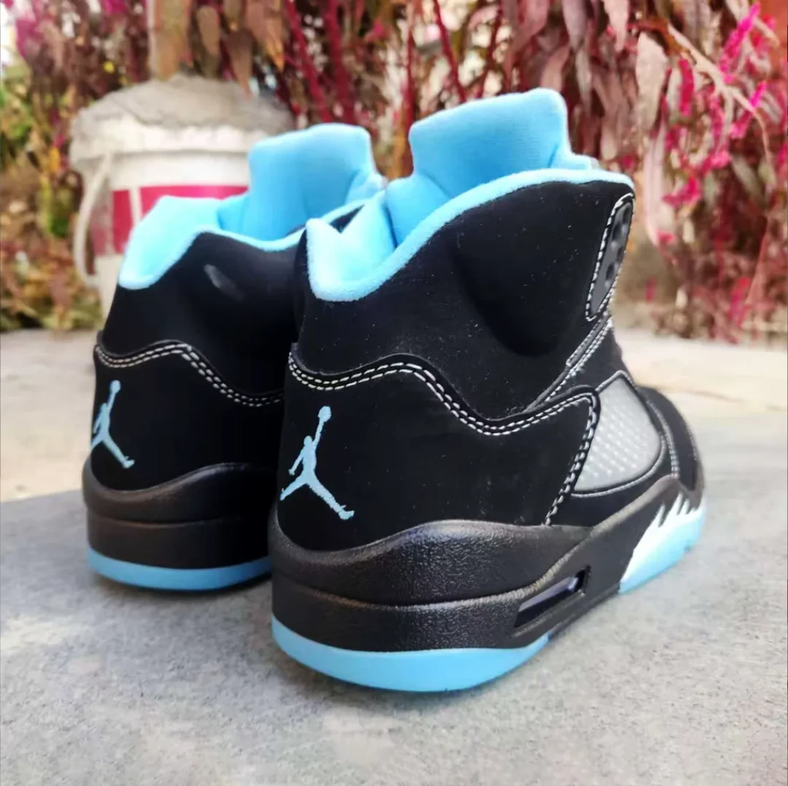 Air Jordan 5 Black University Blue Shoes Sneakers by Air Jordan