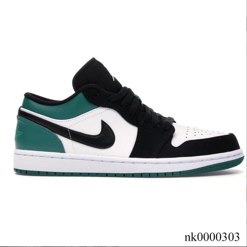 Air Jordan 1 Low White Black Mystic Green Shoes Sneakers by Air Jordan