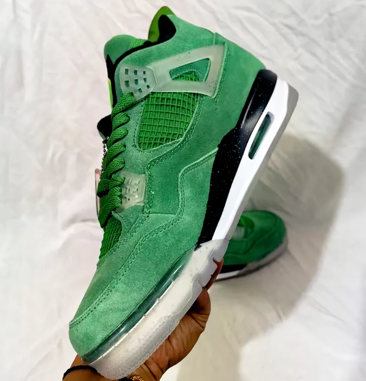 Air Jordan 4 Wahlburgers PE Shoes Sneakers by Air Jordan