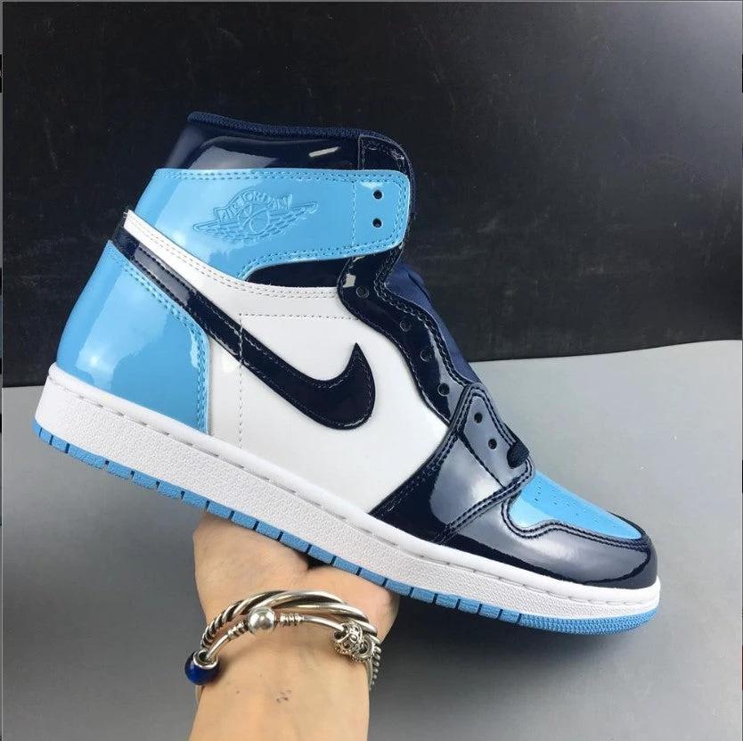 Air Jordan 1 Retro High UNC Patent Shoes Sneakers by Air Jordan
