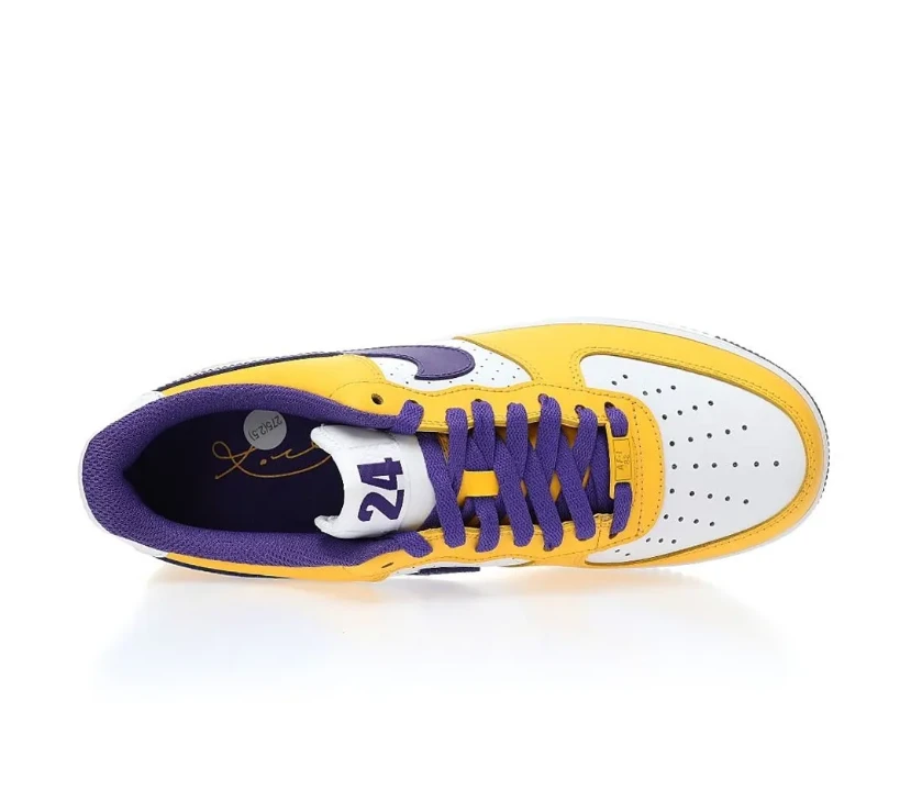 Kobe Bryant x AF 1 Low White Purple Yellow Shoes Sneaker by Air Jordan