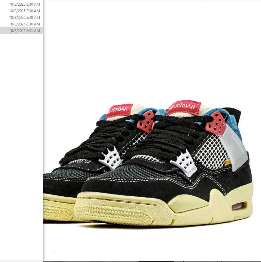 Air Jordan 4 Retro Union Off Noir Shoes Sneakers by Air Jordan