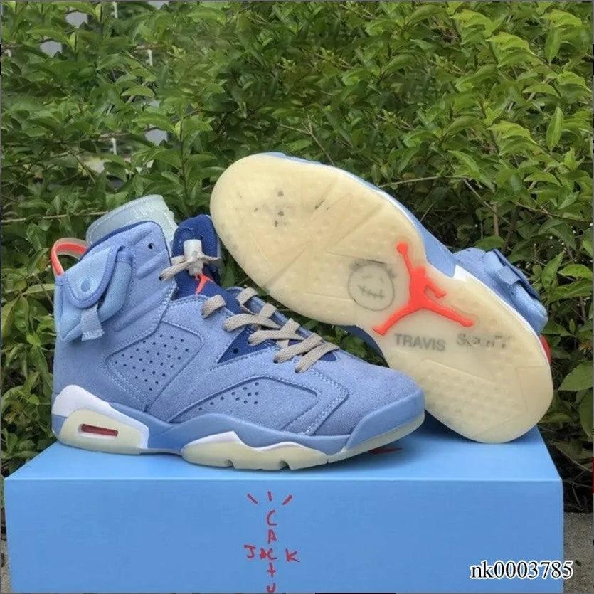Air Jordan 6 x Travis Scott Houston Oilers Light Blue Shoes Sneakers by Air Jordan