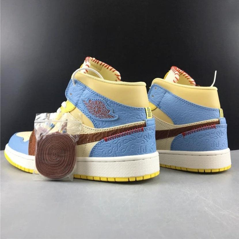 Air Jordan 1 Mid SE Fearless Maison Chateau Rouge Shoes Sneakers by Air Jordan