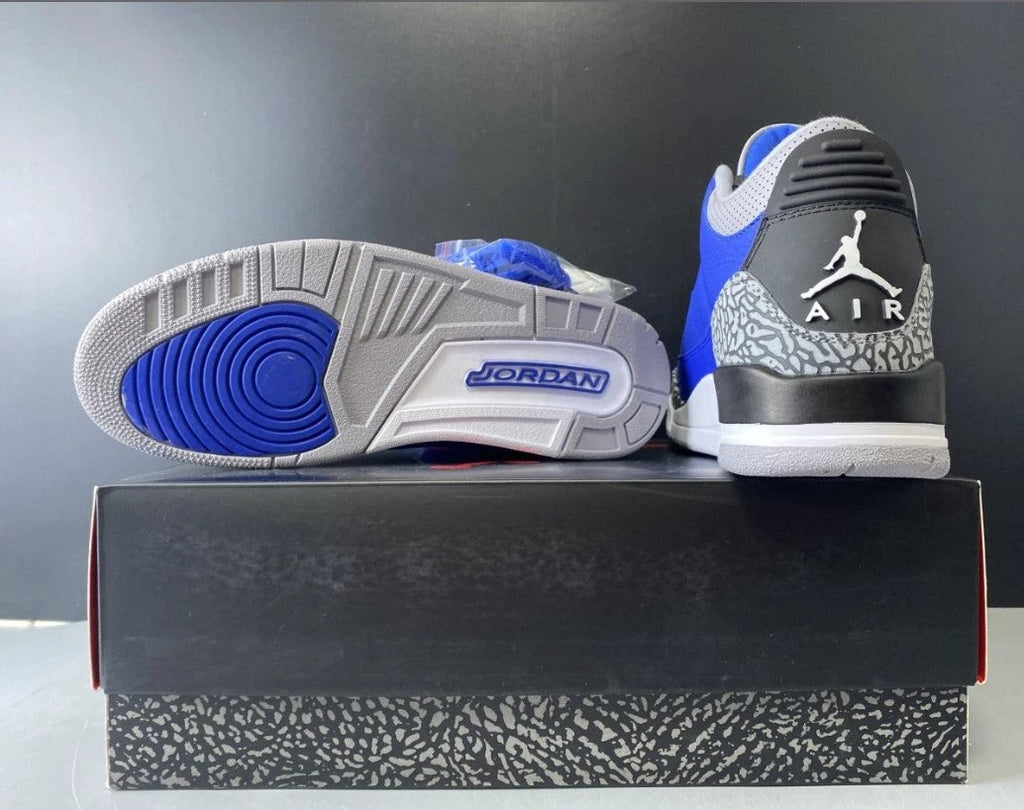 Air Jordan Jordan 3 Retro Varsity Royal Cement Shoes Sneakers by Air Jordan