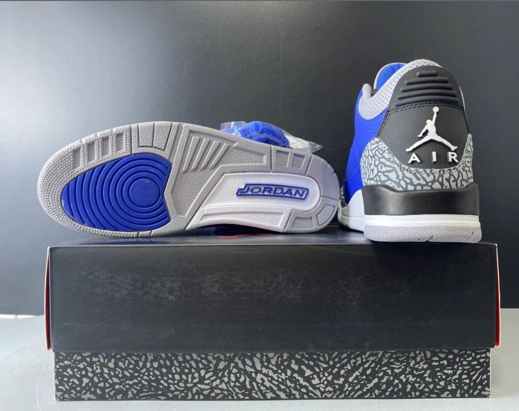 Air Jordan Jordan 3 Retro Varsity Royal Cement Shoes Sneakers by Air Jordan