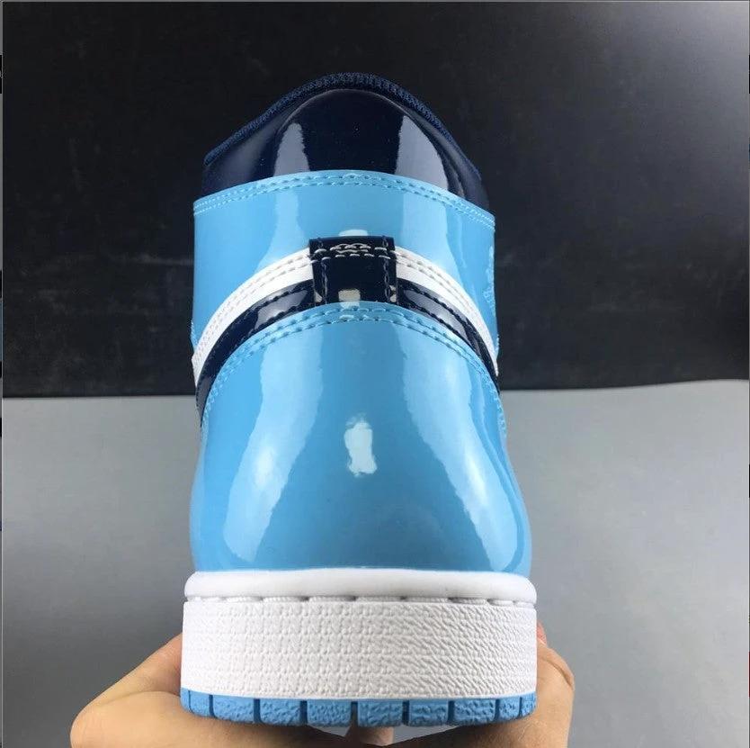 Air Jordan 1 Retro High UNC Patent Shoes Sneakers by Air Jordan