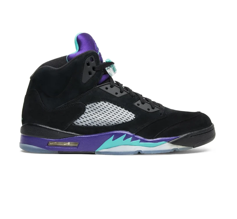 Air Jordan 5 Black Grape Shoes Sneakers by Air Jordan