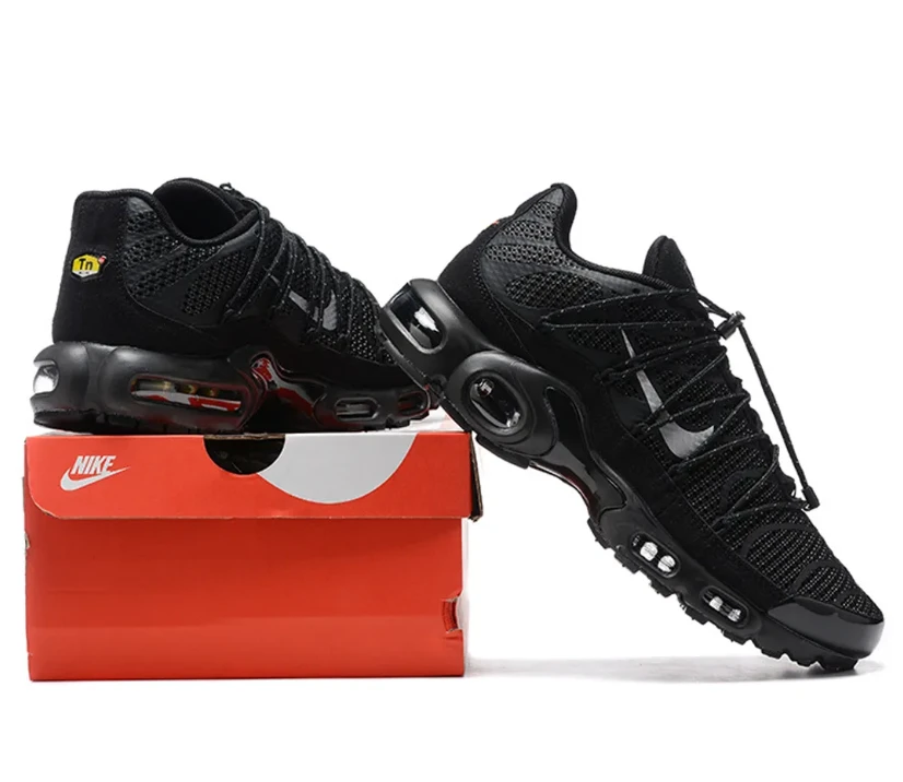 Air Max Plus Utility Black Metallic Silver Shoes Sneakers by Air Jordan