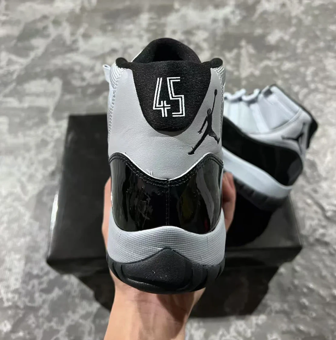 Air Jordan 11 Black Cool Grey Shoes Sneakers by Air Jordan