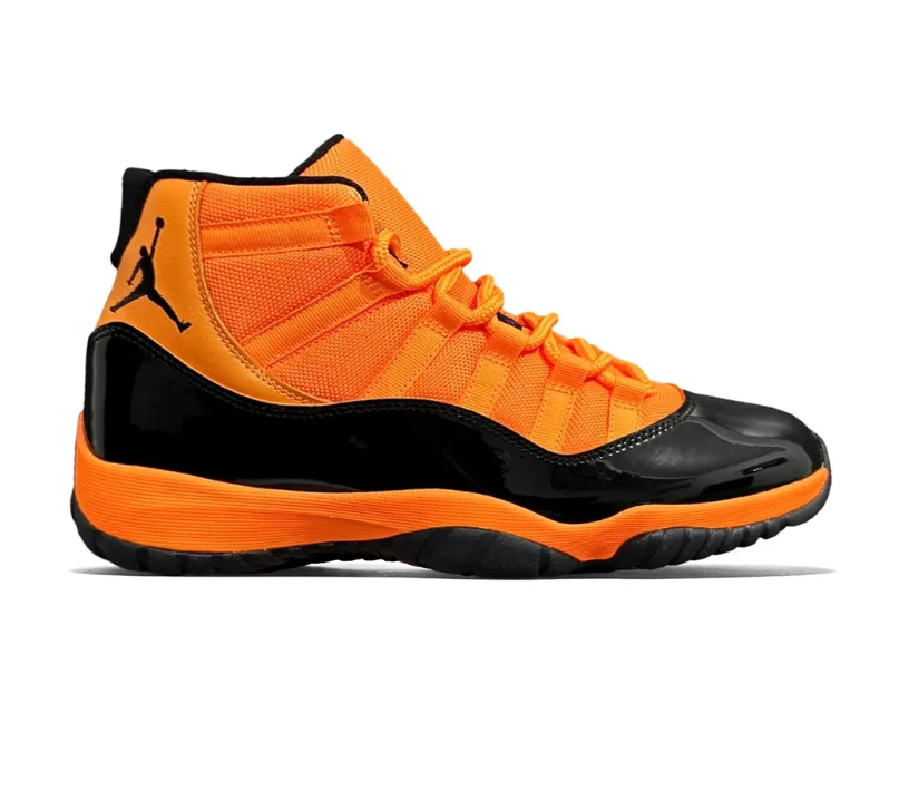 Air Jordan 11 Black Orange Shoes Sneakers by Air Jordan