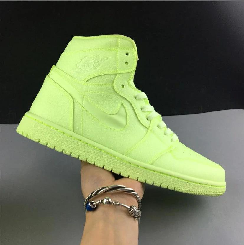 Air Jordan 1 Retro High Barely Volt (W) Shoes Sneakers by Air Jordan