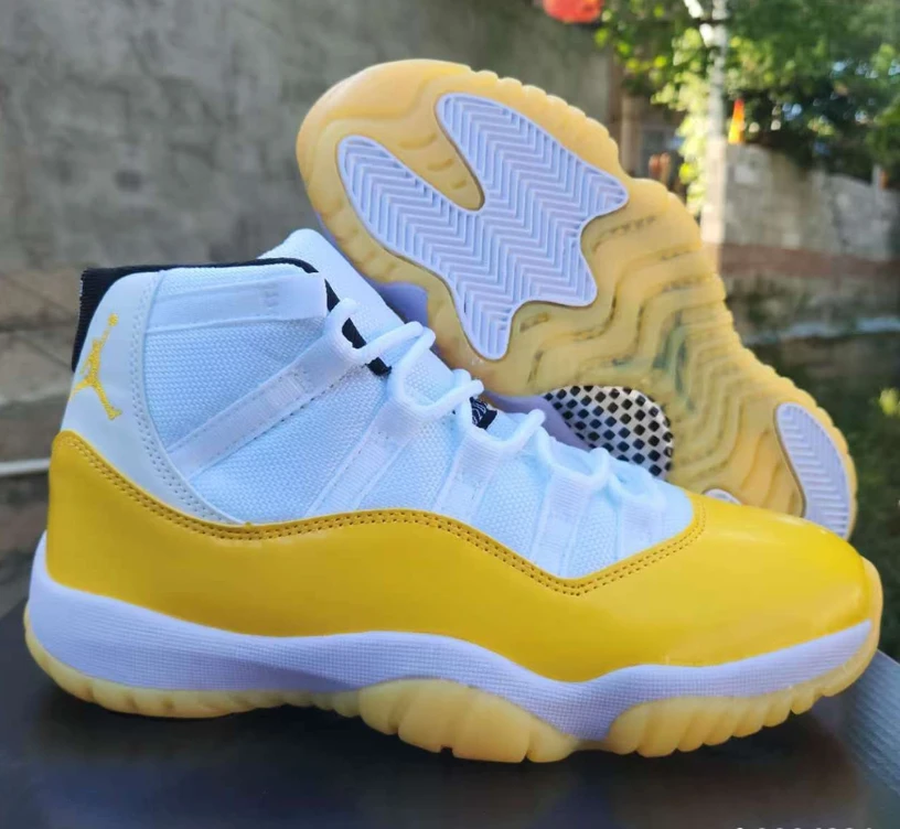 Air Jordan 11 White Yellow Shoes Sneakers by Air Jordan