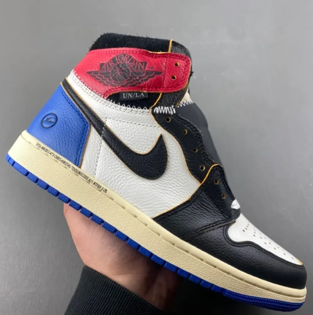 Fragment x Union LA x Air Jordan 1 High OG Varsity Red Shoes Sneakers by Air Jordan