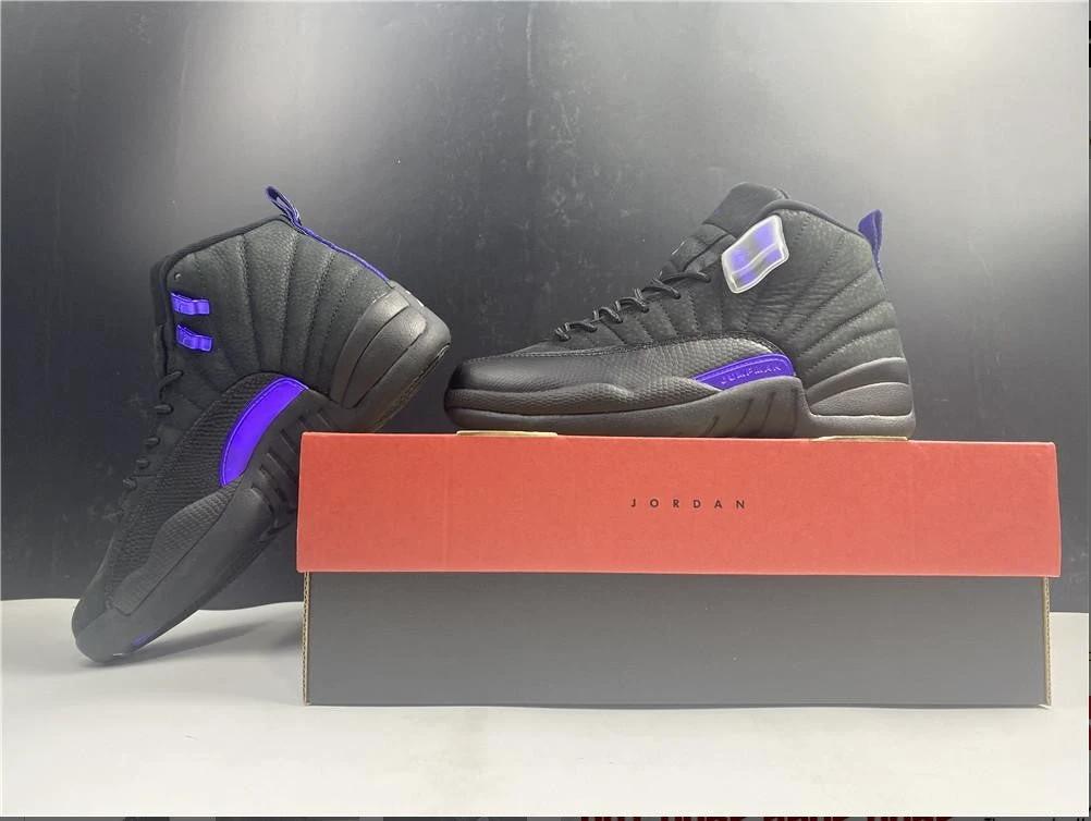 Air Jordan 12 Retro Black Dark Concord Shoes Sneakers by Air Jordan