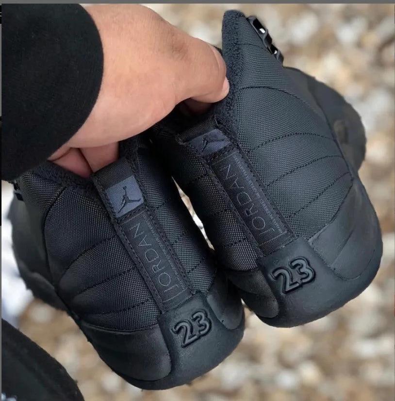Air Jordan 12 Retro Winterized Triple Black Shoes Sneakers by Air Jordan