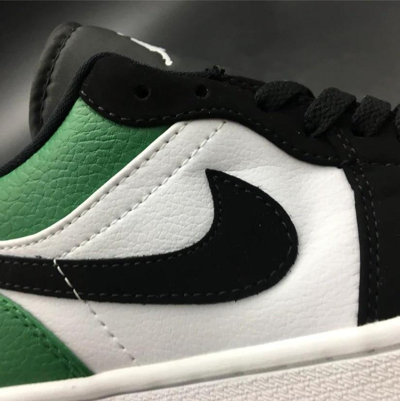 Air Jordan 1 Low White Black Mystic Green Shoes Sneakers by Air Jordan