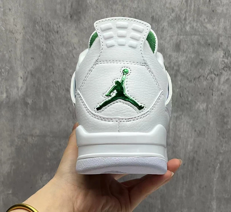 Air Jordan 4 Metallic Green Shoes Sneakers by Air Jordan