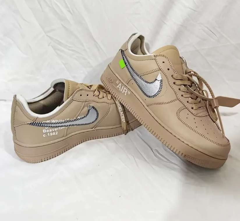 OW x AF 1 Low Sesame Shoes Sneakers by Air Jordan