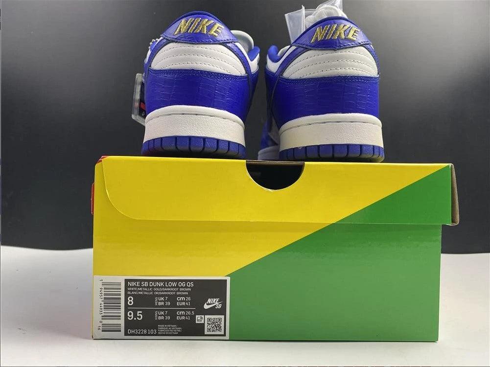 SB Dunk Low White Blue x Supreme Shoes Sneakers by Air Jordan