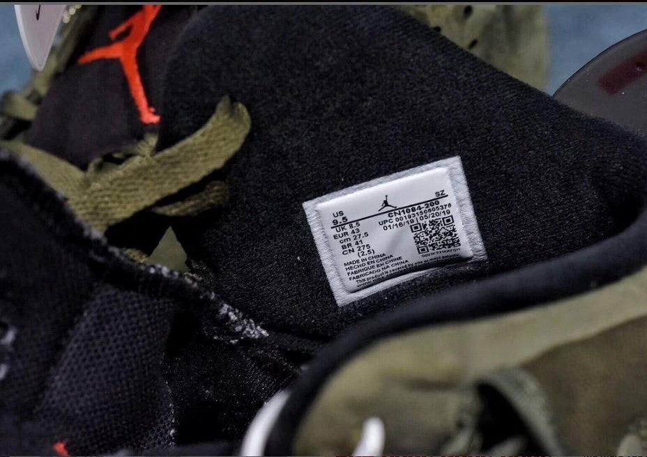 Travis Scott x AJ 6 Olive Shoes Sneakers by Air Jordan
