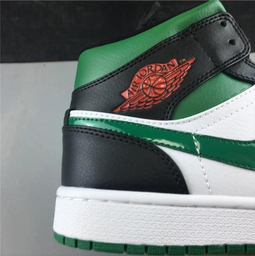Air Jordan 1 Mid Green Toe Shoes Sneakers by Air Jordan