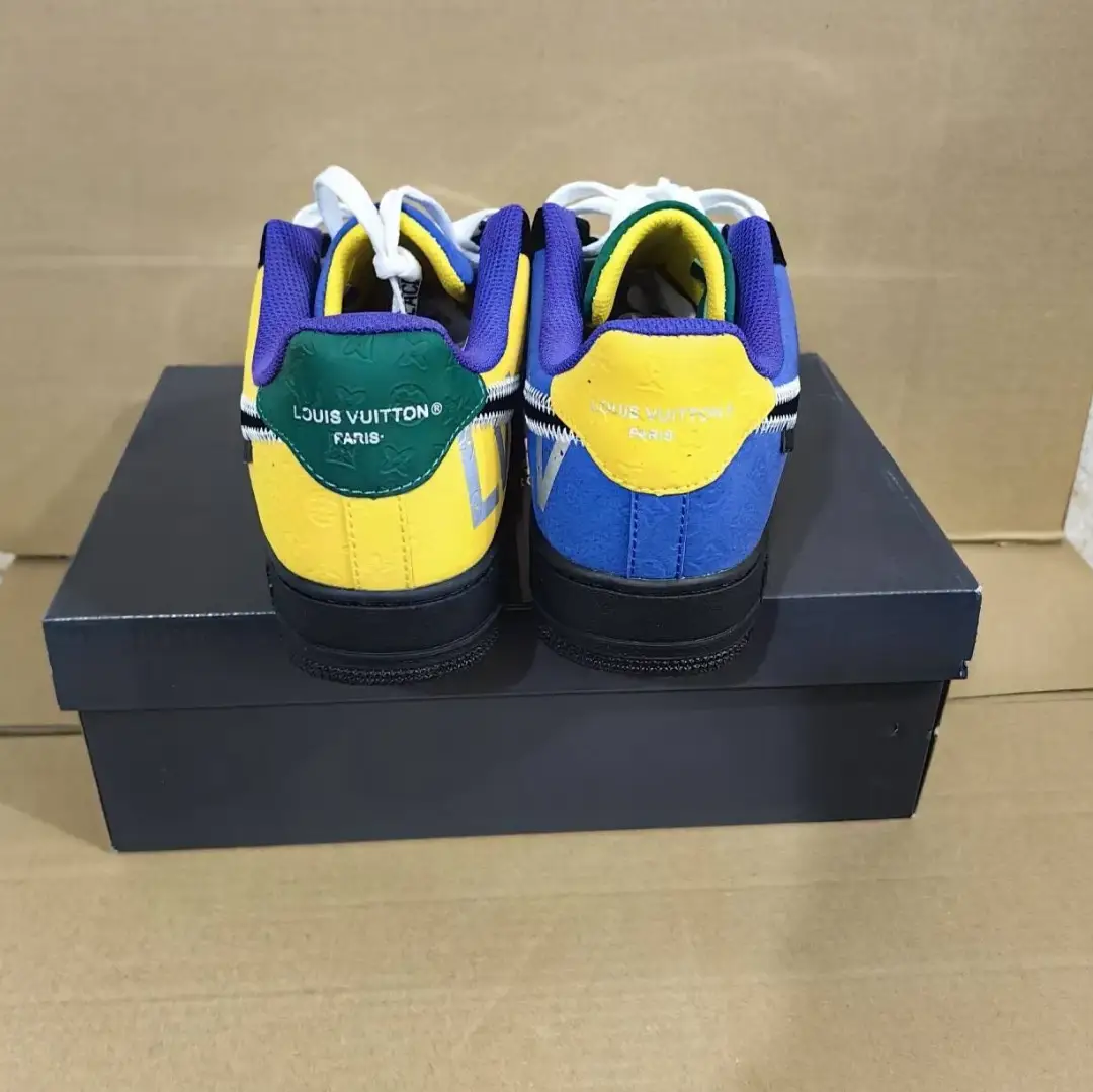 LV x Air Force 1 Low ‘Virgil Abloh Purple Metallic Silver’ Shoes Sneakers by Air Jordan