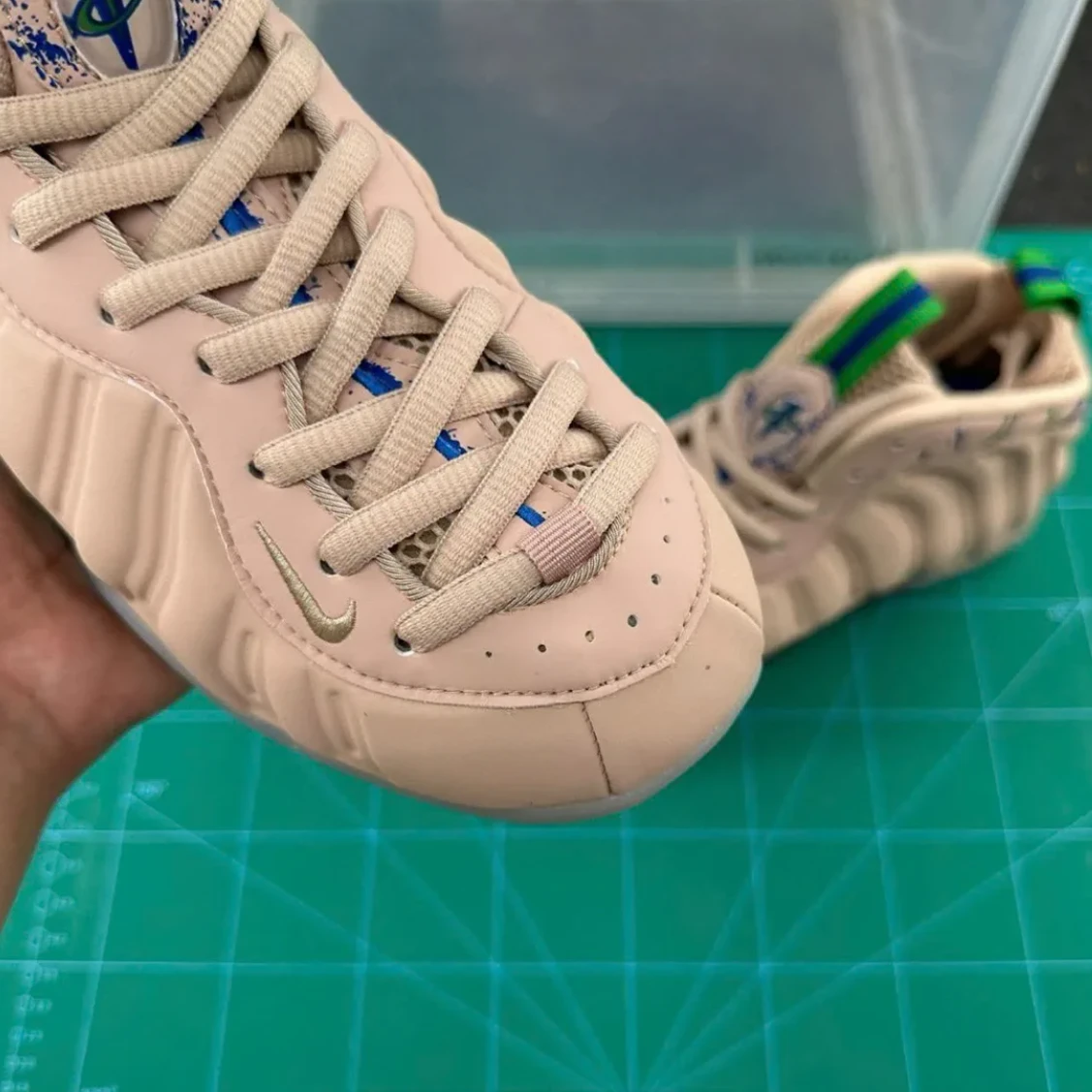Air Foamposite One Particle Beige Shoes Sneakers by Air Jordan