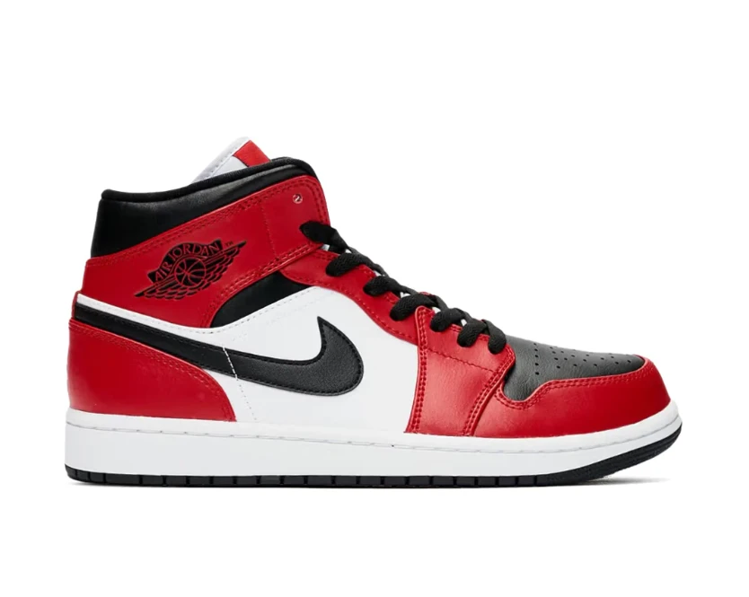 Air Jordan 1 Mid Chicago Toe Shoes Sneakers by Air Jordan
