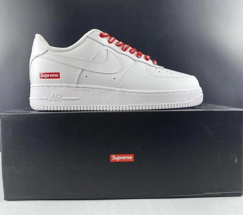 Air Force 1 Low Supreme White Shoes Sneakers by Air Jordan