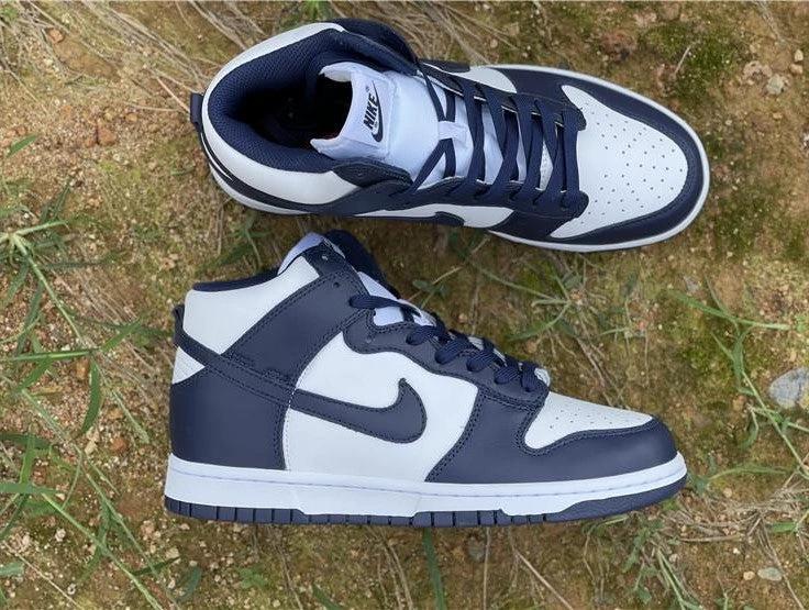 Dunk High Championship Navy Shoes Sneakers by Air Jordan