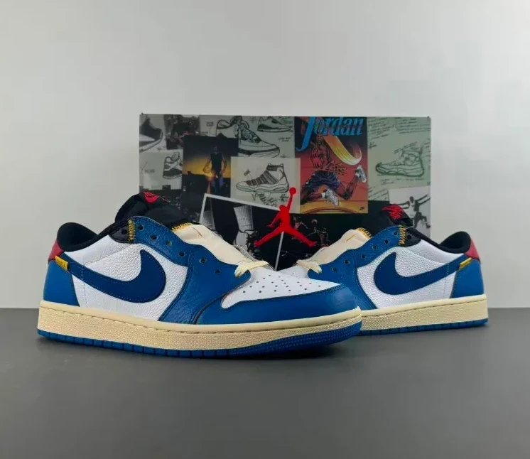 Union LA x AJ 1 Low OG Storm Blue Shoes Sneakers by Air Jordan