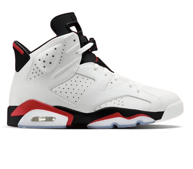 Air Jordan 6 WhiteFire Red 2025 Shoes Sneakers by Air Jordan