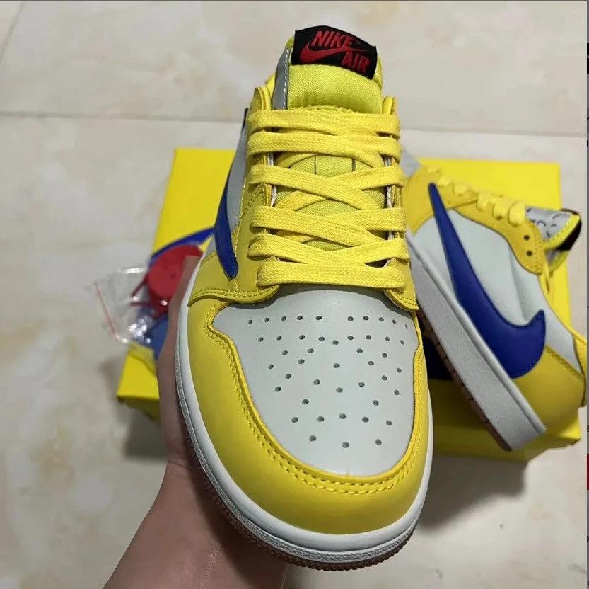 Travis Scott x AJ 1 Low OG Canary Elkins Shoes Sneakers by Air Jordan