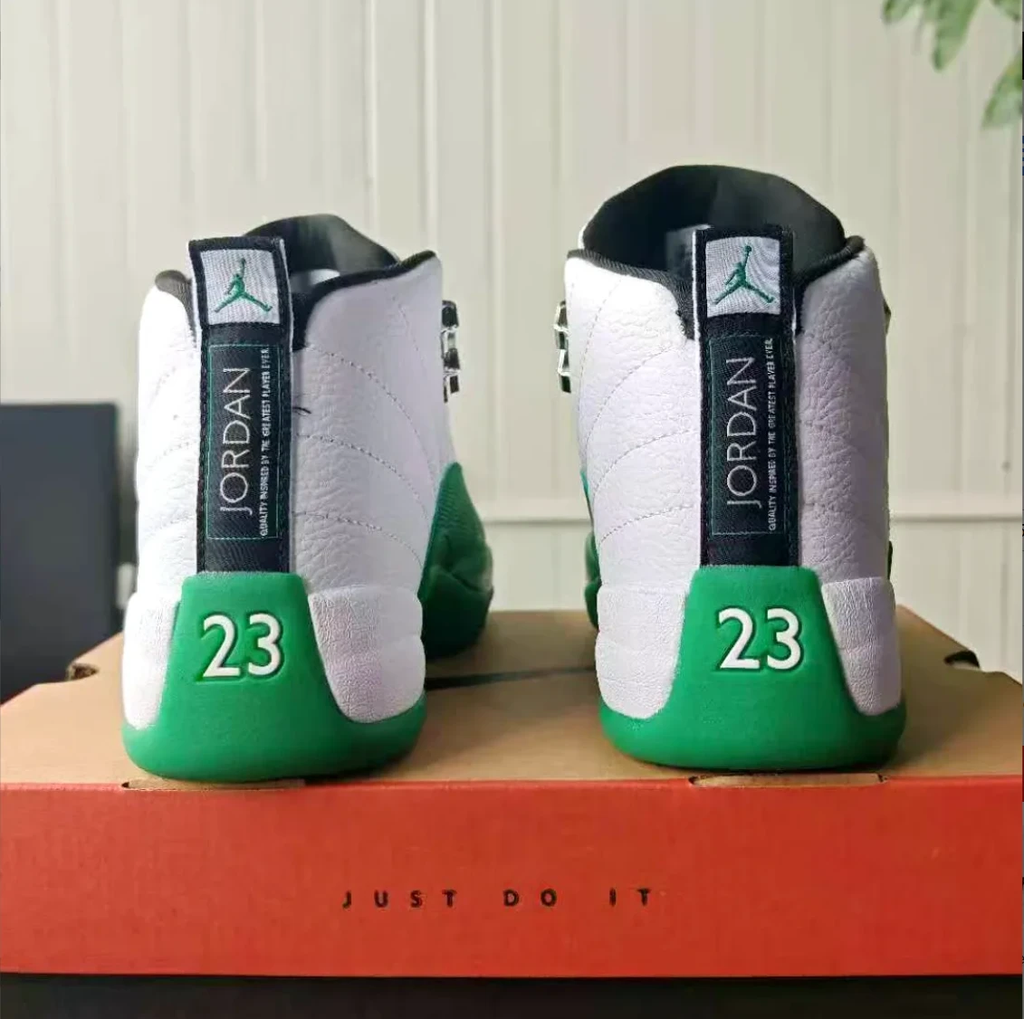 Air Jordan 12 Bucks White Green Shoes Sneakers by Air Jordan