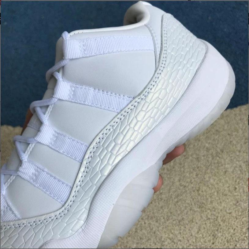 Air Jordan 11 Retro Low Heiress Pure Platinum Shoes Sneakers by Air Jordan