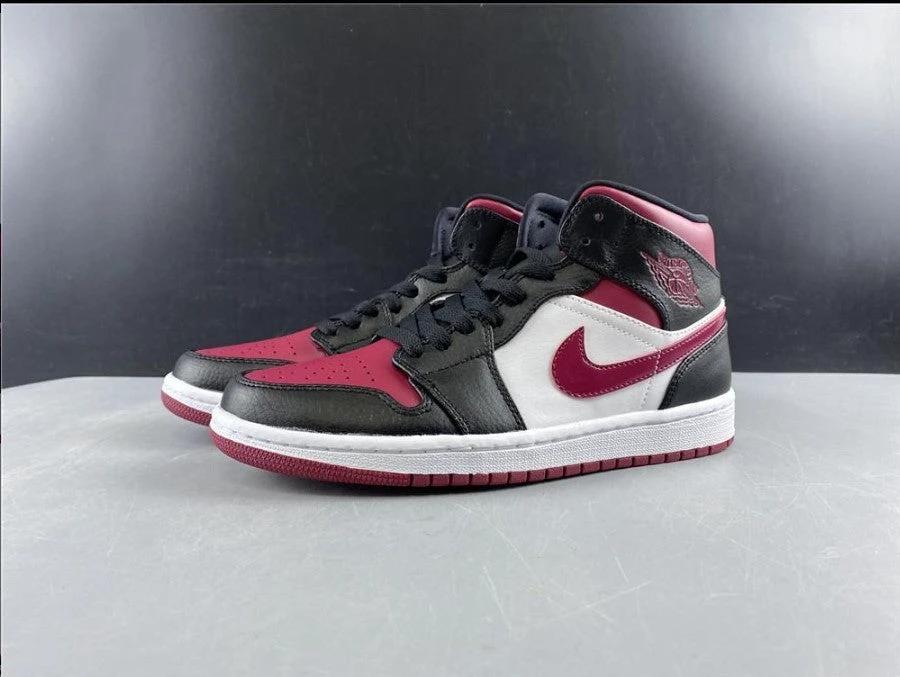 Air Jordan 1 Mid Bred Toe Shoes Sneakers by Air Jordan