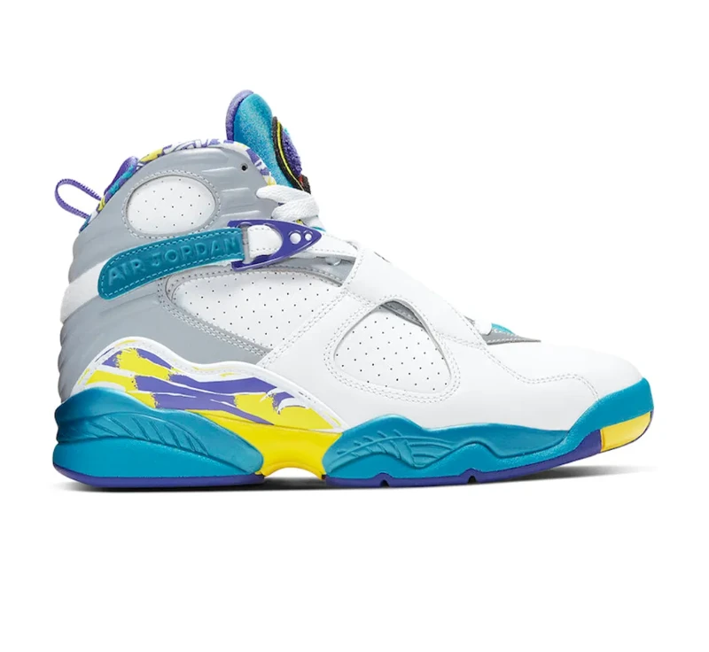 Air Jordan 8 White Aqua Shoes Sneakers by Air Jordan