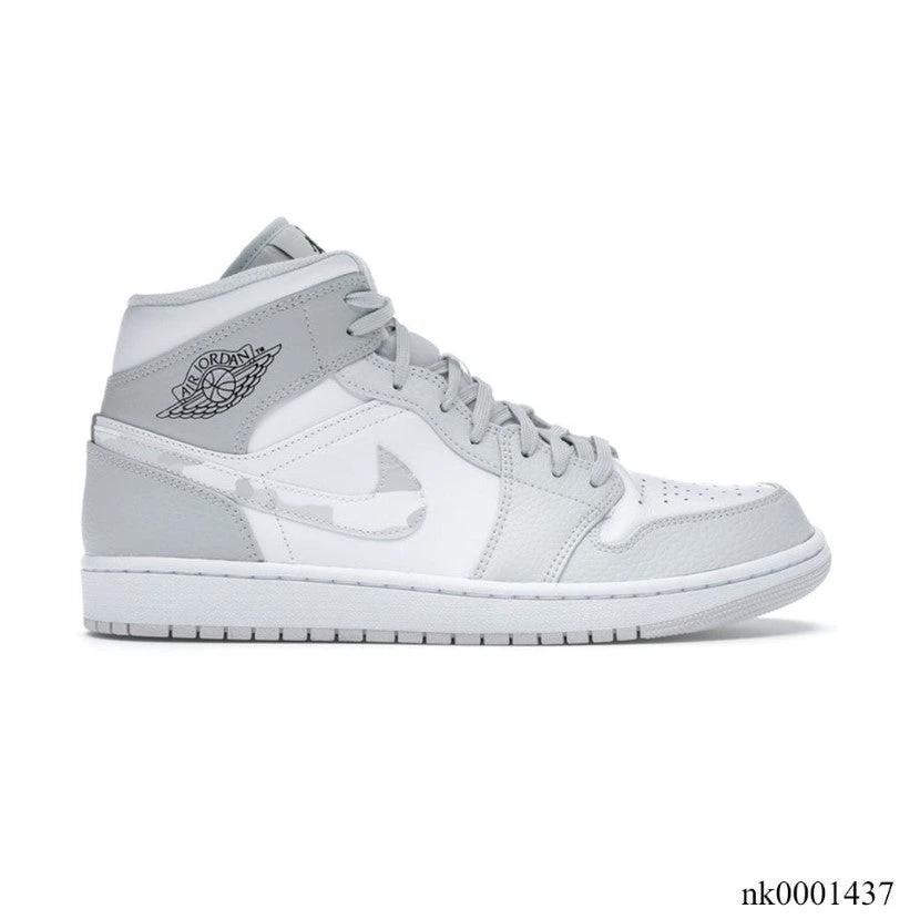 Air Jordan 1 Mid Grey Camo Shoes Sneakers by Air Jordan