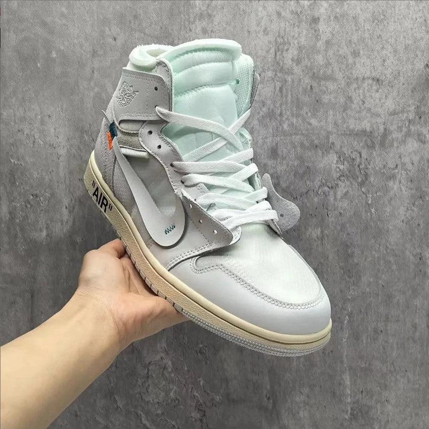 OFF-WHITE x Air Jordan 1 High White Shoes Sneakers by Air Jordan
