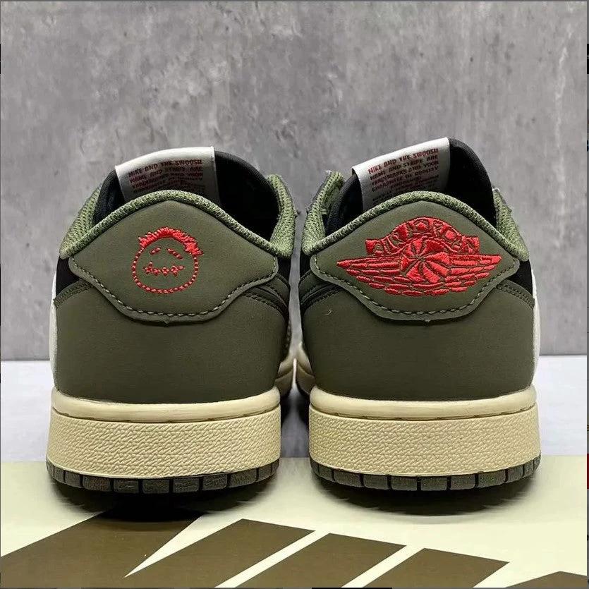 Travis Scott x AJ 1 Low OG Black Olive Shoes Sneakers by Air Jordan