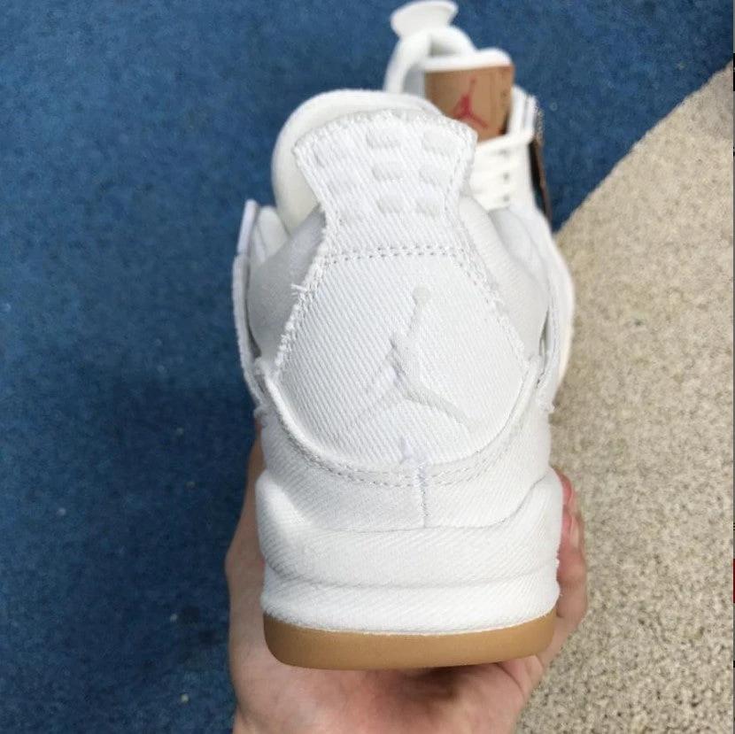 Air Jordan 4 Retro Levi’s White (Levi’s Tag) Shoes Sneakers by Air Jordan