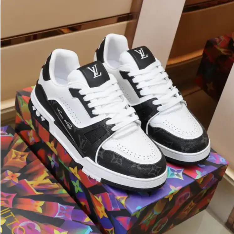 LV Trainer 54 Black White Shoes Sneakers by Air Jordan
