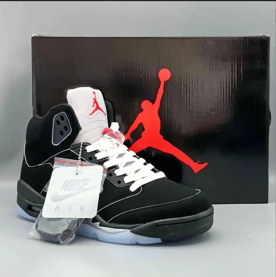 Air Jordan 5 Black Metallic Reimagined Shoes Sneakers by Air Jordan