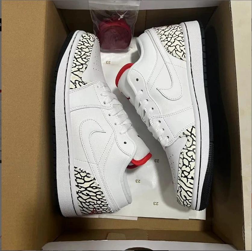 Air Jordan1 Phat Low Cement Grey Shoes Sneakers by Air Jordan