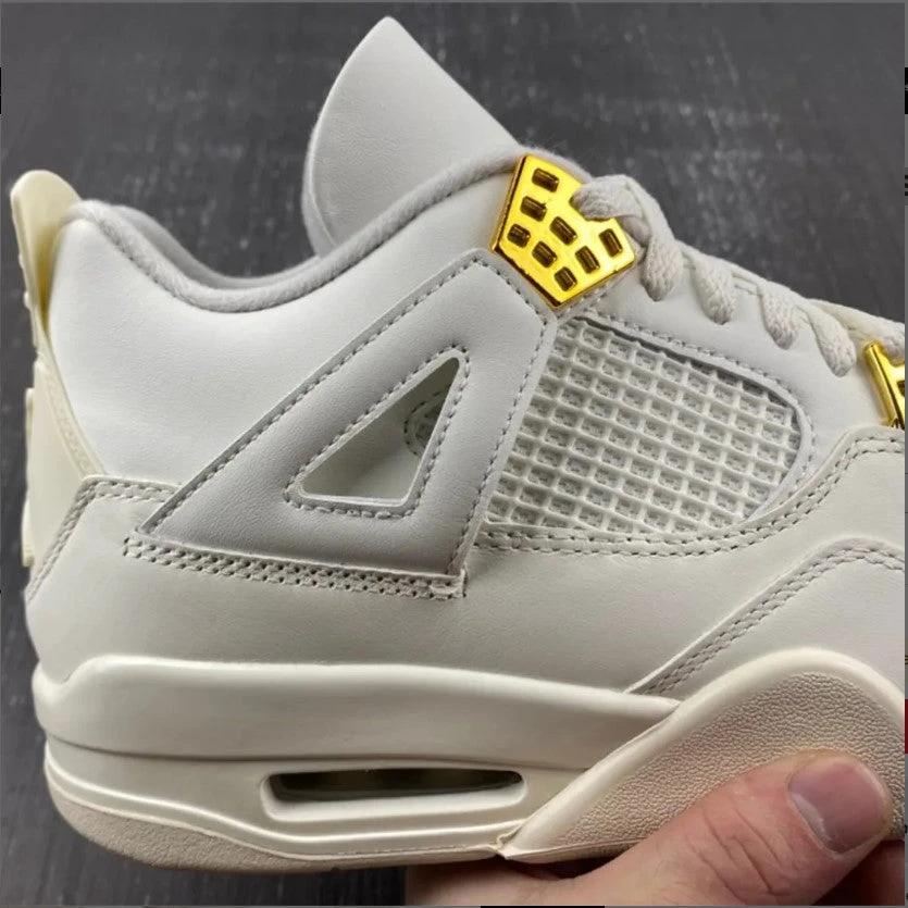 Air Jordan 4 Sail Metallic Gold Shoes Sneakers by Air Jordan