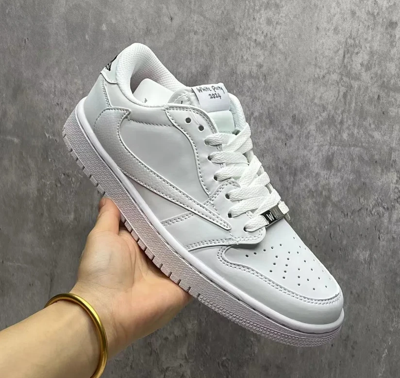 Travis Scott x AJ 1 Low White Party Shoes Sneakers by Air Jordan