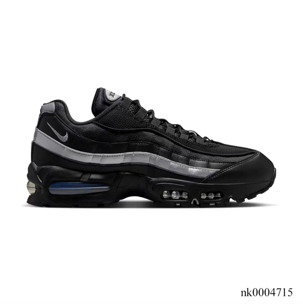 Air Max 95 Big Bubble Black Metallic Silver Shoes Sneakers by Air Jordan
