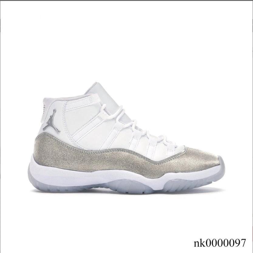 Air Jordan 11 Retro White Metallic Silver Shoes Sneakers by Air Jordan